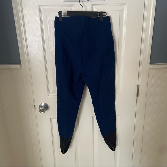 Vintage Obermeyer Pants Womens 12R Blue Stirrup Ski Snow Wool Blend Stretch - Picture 5 of 16